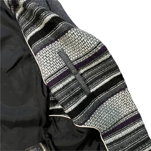Eleven Paris Teofil Tweed Striped Moto Jacket, Asymmetrical Zip, Relaxed Fit XS - Picture 7 of 15